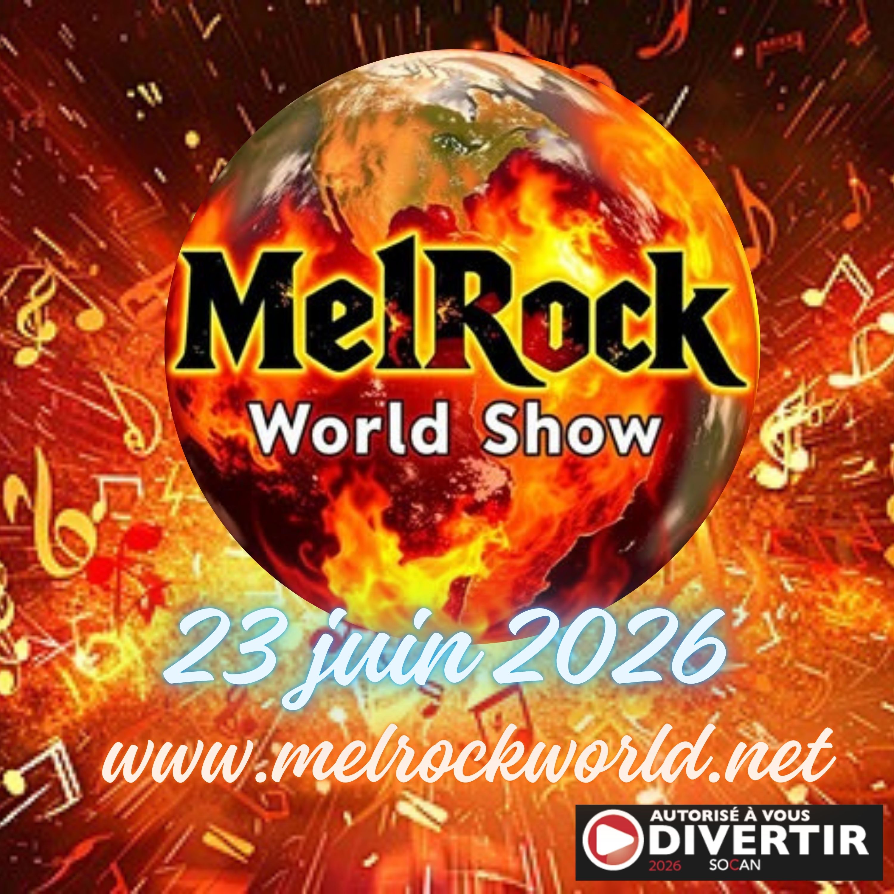 MelRock World Show suite 1 23 juin 2026